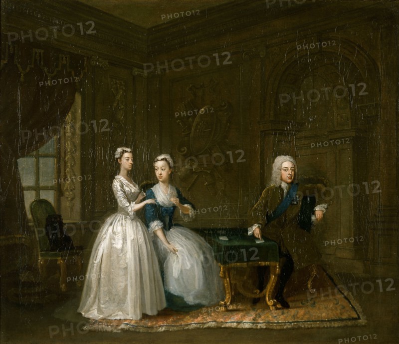 'Portrait of John, 2nd Duke of Montagu, his Wife and their Younger Daughter', c1730 Artist