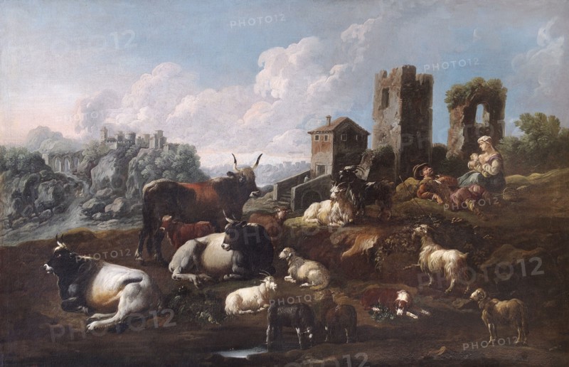 Shepherd and Cattle', late 17th or early 18th century