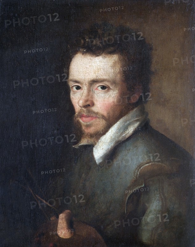 Self-portrait of an unknown painter with palette and brushes, 1596