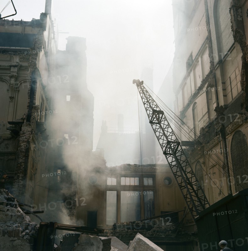 Demolition of a building, London, 1960s