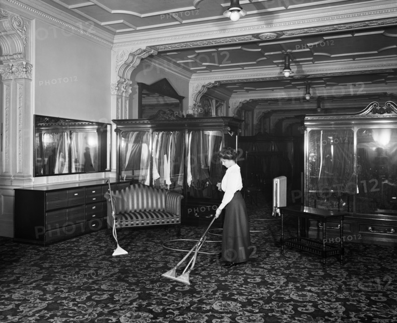 Vacuum cleaner demonstration, Frederick Gorringe's Department Store, London, 1910
