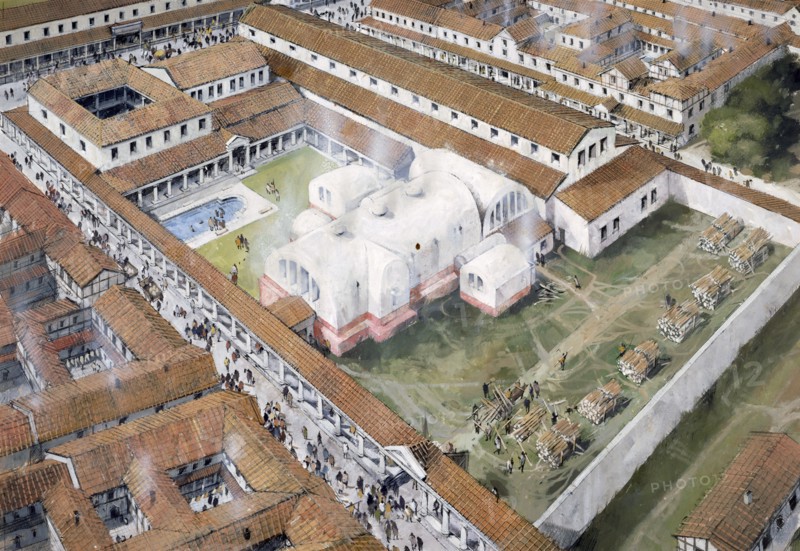 Baths, Wroxeter Roman City, Shropshire, 2nd century (c1980-c2017)