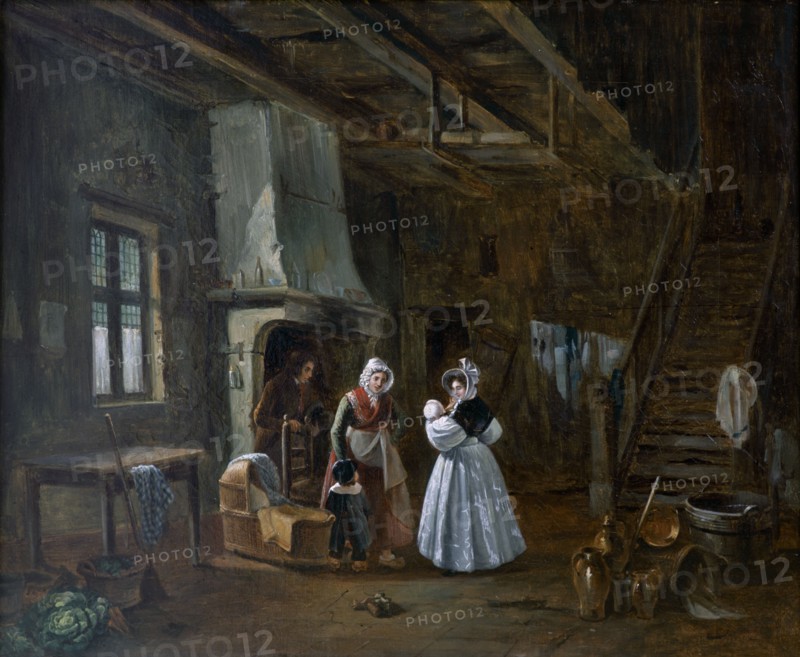 Interior with Figures', 19th century