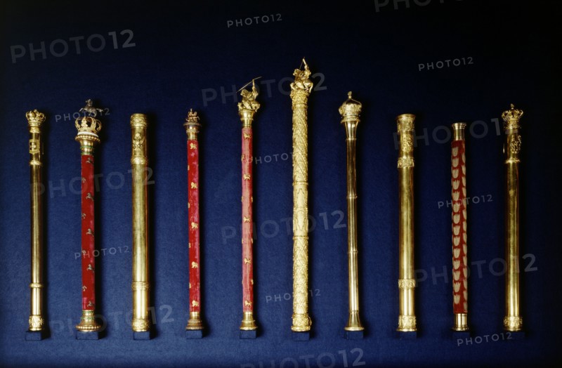 Ten of the Duke of Wellington's batons, Apsley House, London, c1980-c2017