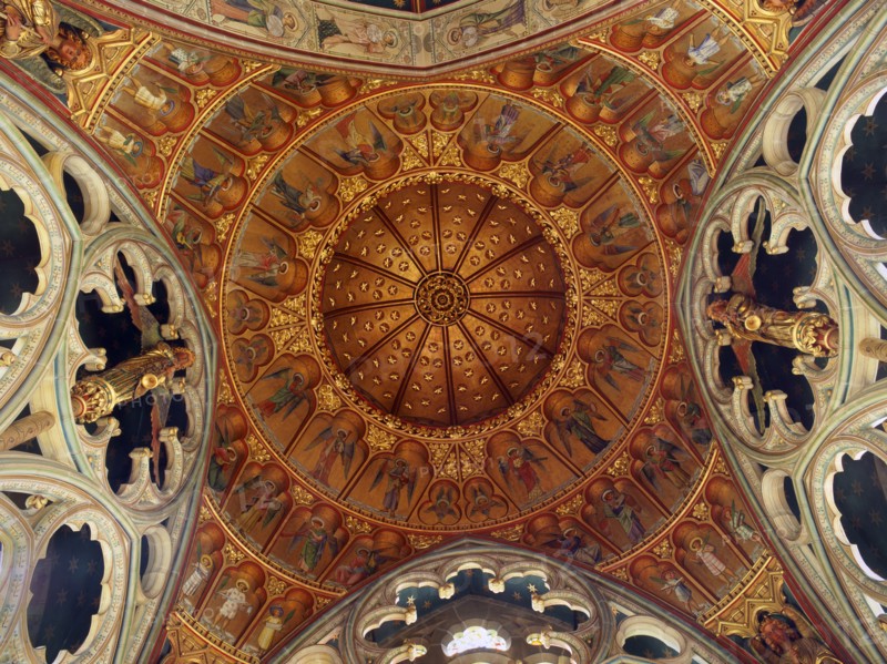 Ceiling above the altar, St Mary's Church, Studley Royal, North Yorkshire, 2010