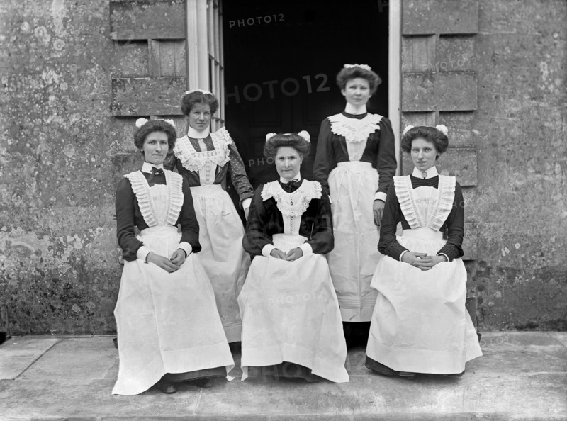 Servants at Biddlesden Park House, Buckinghamshire, c1896-c1920