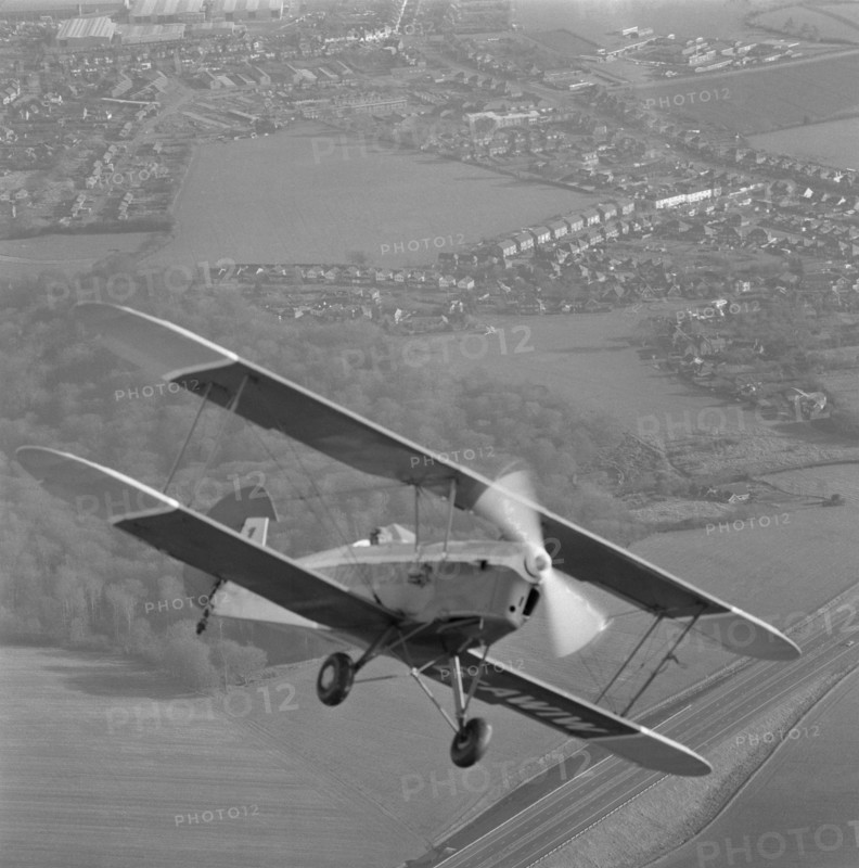 Stampe biplane in flight, 20th century