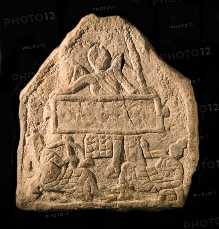 Relief showing Victory, Neptune and Mars, Corbridge Roman Town Museum, Northumberland, 2008