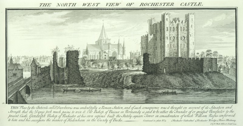 The North West View of Rochester Castle', Kent, 1735s