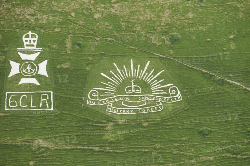 Chalk military badges, Fovant Down, Wiltshire, 2016