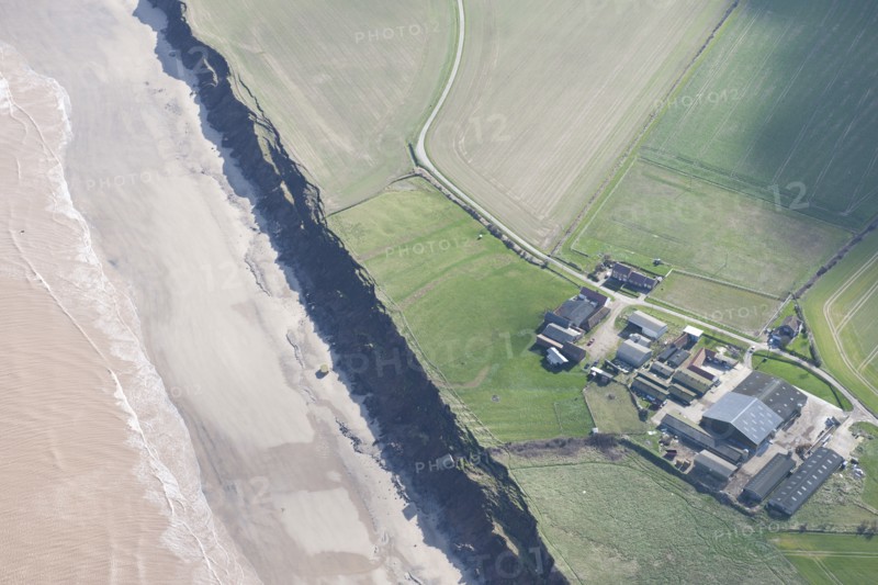 Coastal erosion at Low Farm, Aldbrough Sands, East Riding of Yorkshire, 2014