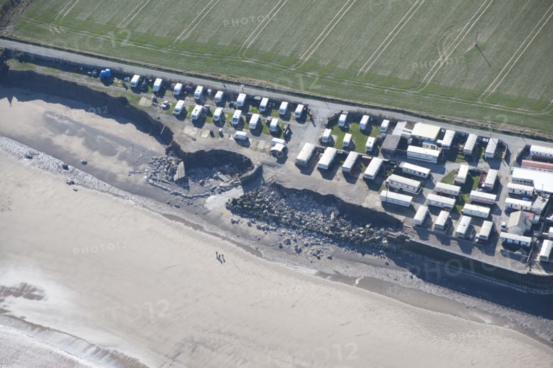 Collapse of sea wall defences at Ulrome Sands, East Riding of Yorkshire, 2014