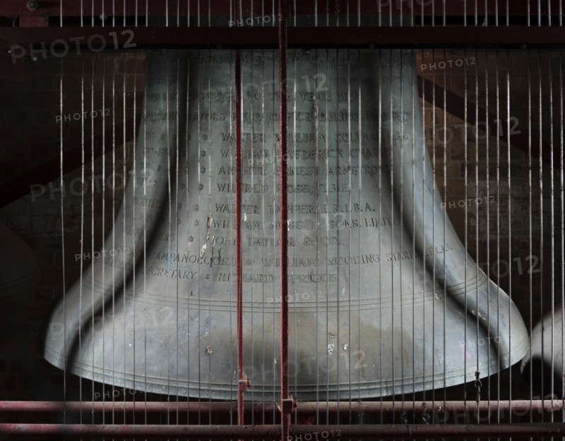 Bell in the Carillon War Memorial Tower, Queen's Park, Loughborough, Leicestershire, 2017