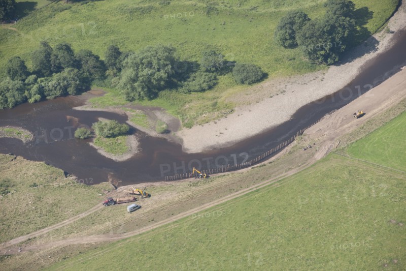 River Ure restoration near Jervaulx Abbey, North Yorkshire, 2014