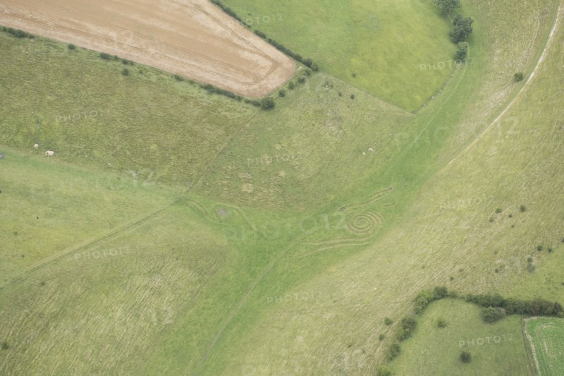 Waves and Time', earth sculpture by Chris Drury, Wolds Way, Thixendale, North Yorkshire, 2017