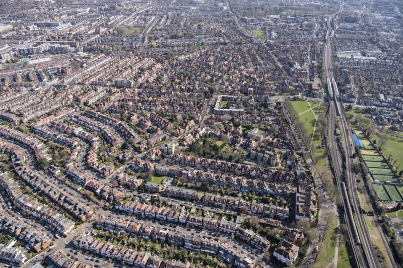 Bedford Park, considered a prototype for later garden suburbs and cities, London, 2018