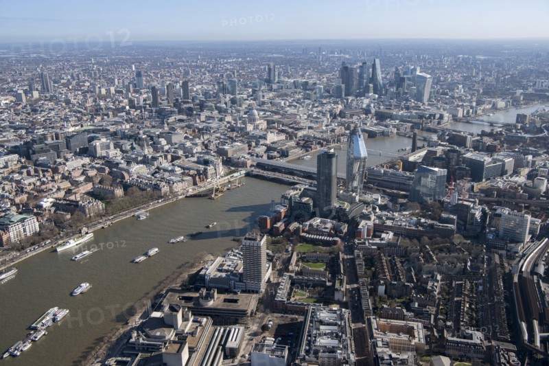 View over the City of London from the South Bank, London, 2018