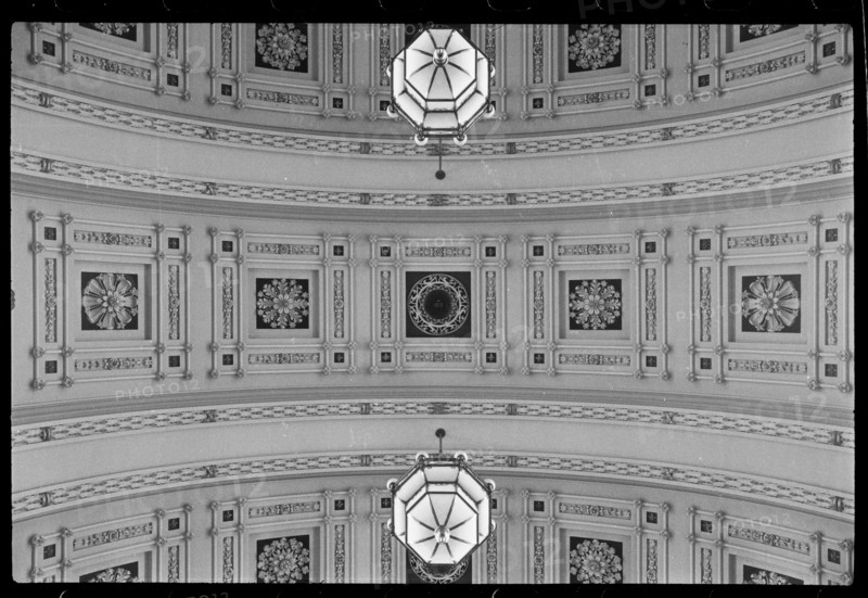Ceiling of Victoria Hall, Town Hall, Victoria Square, Leeds, West Yorkshire, c1955-c1980