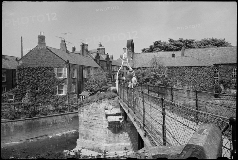 The Old Bridge and Footbridge, Chantry Place, Morpeth, Northumberland, c1955-c 1980