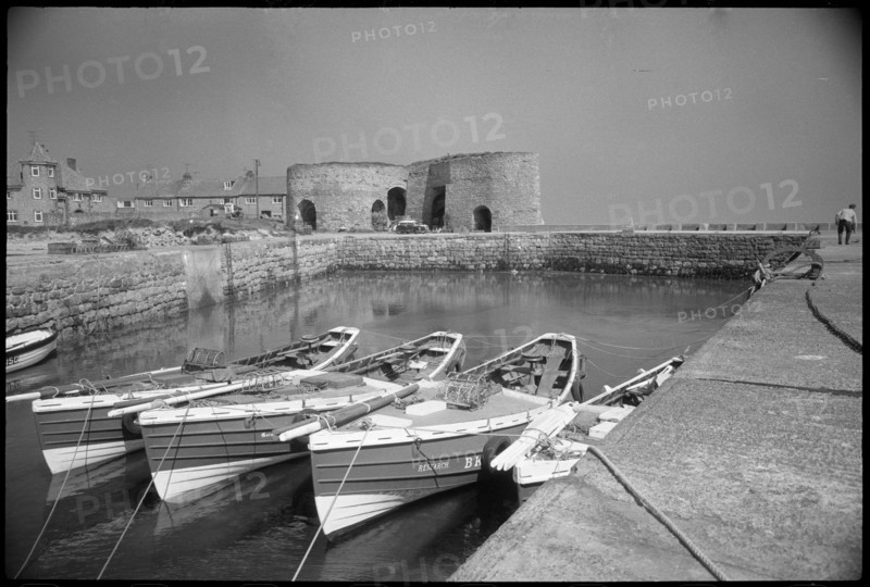 Beadnell Harbour piers, Beadnell, Northumberland, c1955-c1980