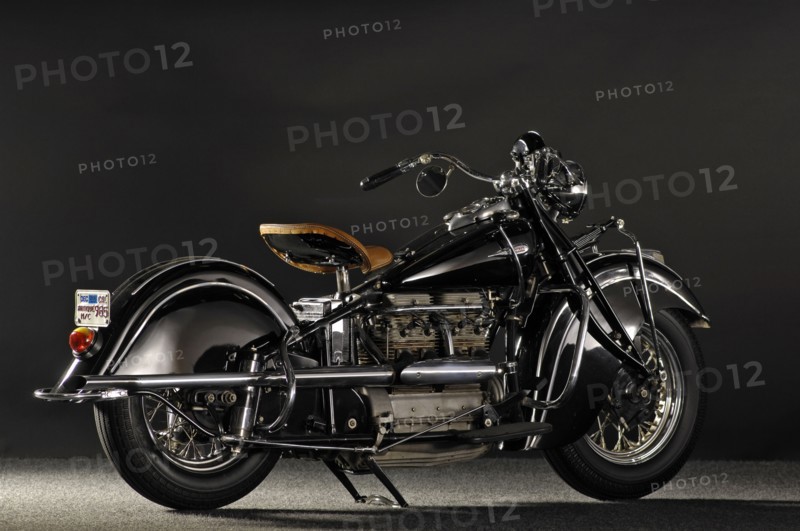 Indian four IOE inline four 1940. Artist: Simon Clay.