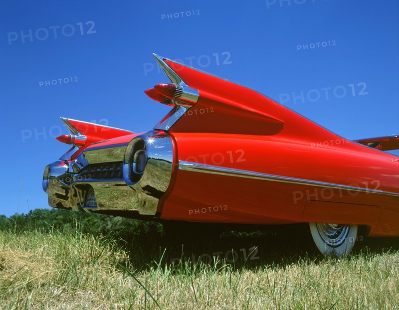1959 Cadillac series 62 tail fins. Artist: Unknown.