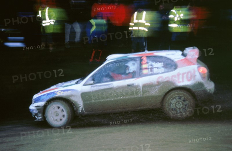 1999 Toyota Corolla wrc,Carlos Sainz.Network Q Rally. Artist: Unknown.