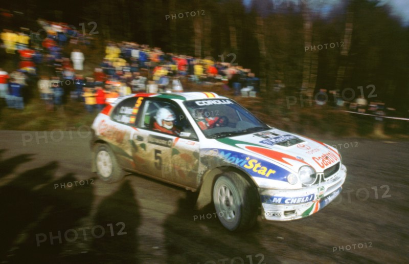 1998 Toyota Corolla wrc,Carlos Sainz.Network Q rally. Artist: Unknown.