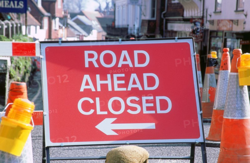 Roadworks 2001,Lyndhurst in Hampshire. Artist: Unknown.