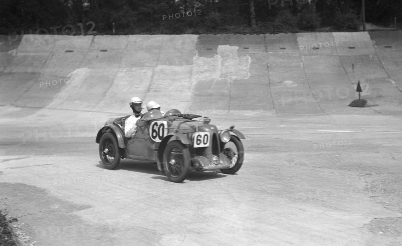 MG C of the Earl of March and CS Staniland, winner of the JCC Double Twelve race, Brooklands, 1931. Artist: Bill Brunell.
