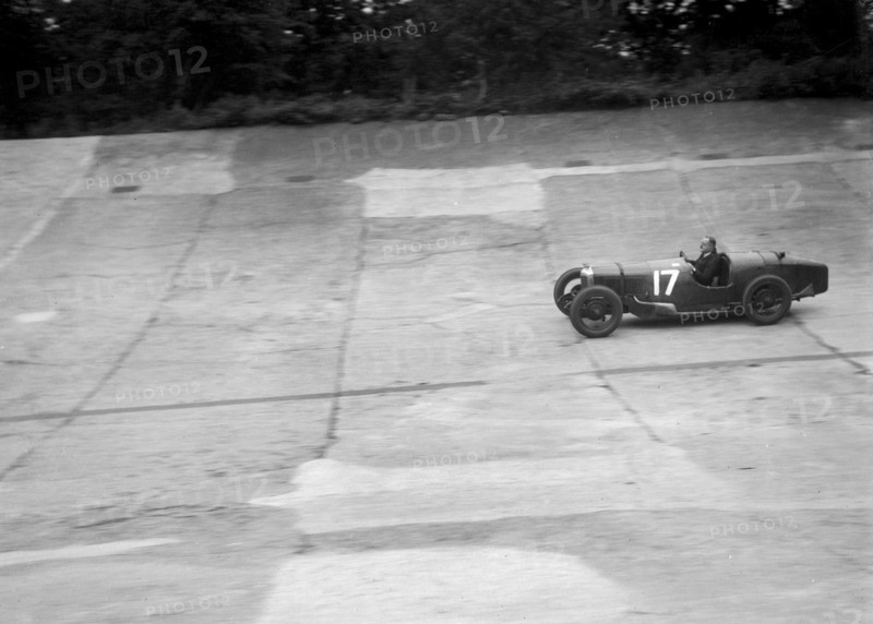 Early production body Riley 9 Brooklands with doors racing at a JCC Members Day, Brooklands. Artist: Bill Brunell.