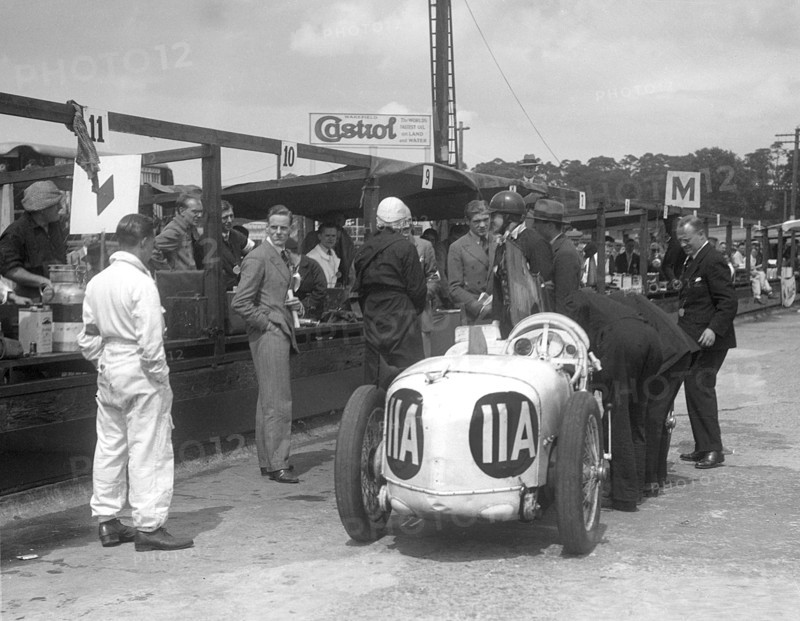 Frazer-Nash of Adrian Malcolm Conan-Doyle at the LCC Relay GP, Brooklands, 25 July 1931. Artist: Bill Brunell.