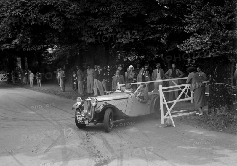 GL Boughton's Singer B37, winner of a premier award at the MCC Torquay Rally, July 1937. Artist: Bill Brunell.
