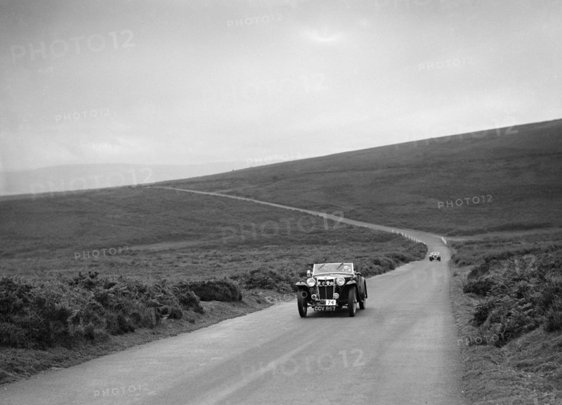MG TA of JW Appleby, winner of a premier award at the MCC Torquay Rally, July 1937. Artist: Bill Brunell.
