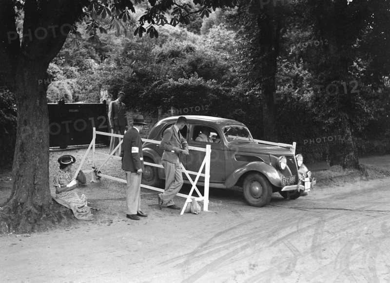 Ford V8 of Viscount Chetwynd, winner of a silver award at the MCC Torquay Rally, July 1937. Artist: Bill Brunell.