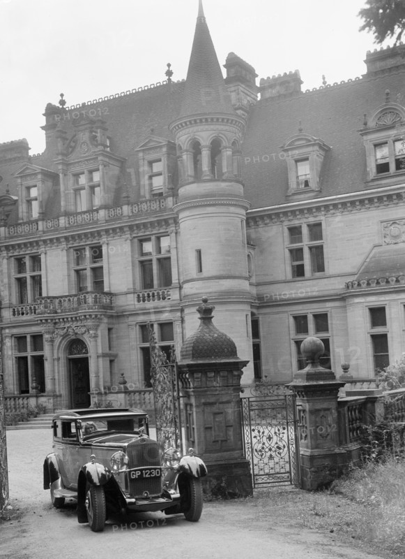 Kitty Brunell road testing a 1931 Delage D8, Wykehurst Place, Bolney, Sussex. Artist: Bill Brunell.