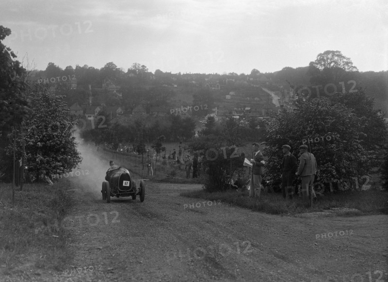 Bugatti Type 30, Bugatti Owners Club Hill Climb, Chalfont St Peter, Buckinghamshire, 1935. Artist: Bill Brunell.