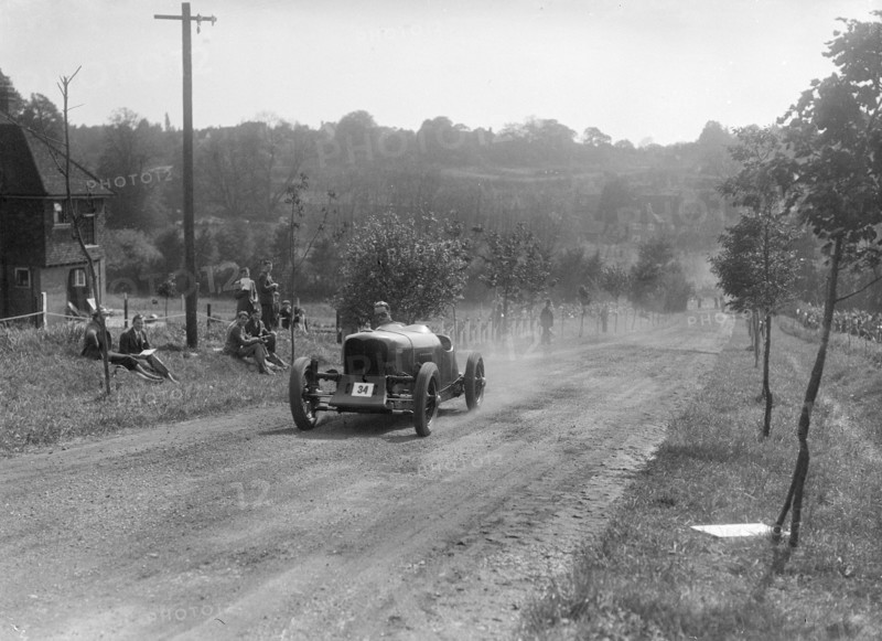 Bugatti Owners Club Hill Climb, Chalfont St Peter, Buckinghamshire, 1935. Artist: Bill Brunell.