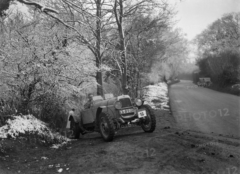 Alvis competing in a motoring trial, late 1930s. Artist: Bill Brunell.