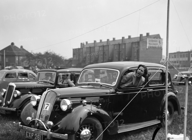 1938 Standard Flying Fourteen at the Standard Car Owners Club Gymkhana, 8 May 1938. Artist: Bill Brunell.