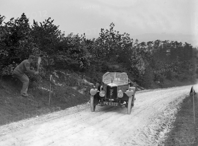AC Acedes Six open tourer taking part in the North West London Motor Club Trial, 1 June 1929. Artist: Bill Brunell.