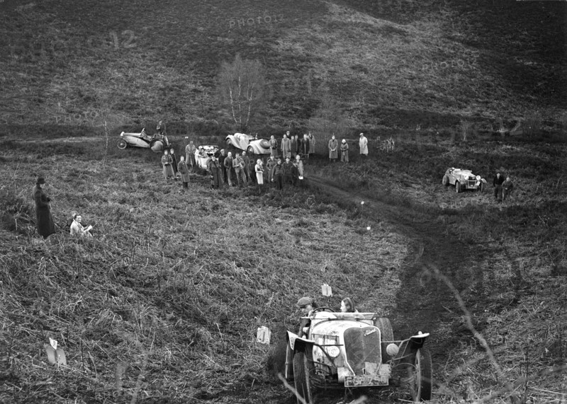 1938 Allard Tailwagger taking part in a motoring trial, late 1930s. Artist: Bill Brunell.