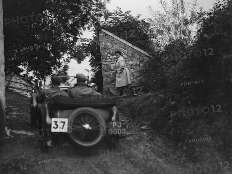 MG F Magna competing in the JCC Lynton Trial, 1932. Artist: Bill Brunell.