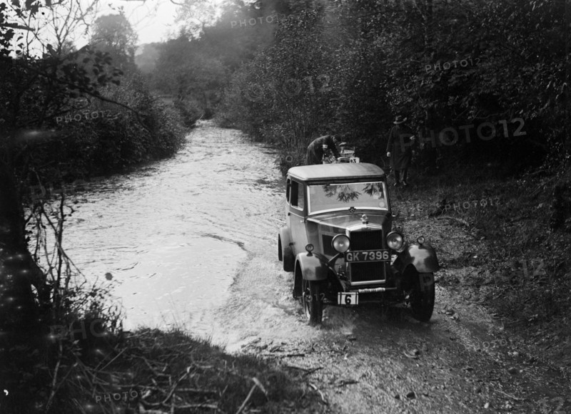 Morris Major of A Negal competing in the JCC Lynton Trial, 1932. Artist: Bill Brunell.