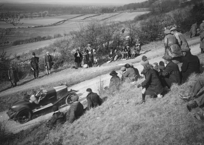 Aston Martin of Bertie Kensington-Moir, Essex Motor Club Kop Hillclimb, Buckinghamshire, 1922. Artist: Bill Brunell.