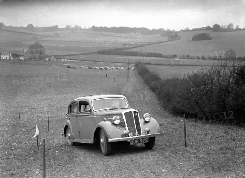 Standard Twelve of K Picken at the Standard Car Owners Club Southern Counties Trial, 1938. Artist: Bill Brunell.