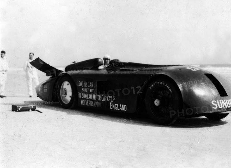 Sunbeam 1000hp World Land speed record attempt at Daytona 1927 Artist: Unknown.