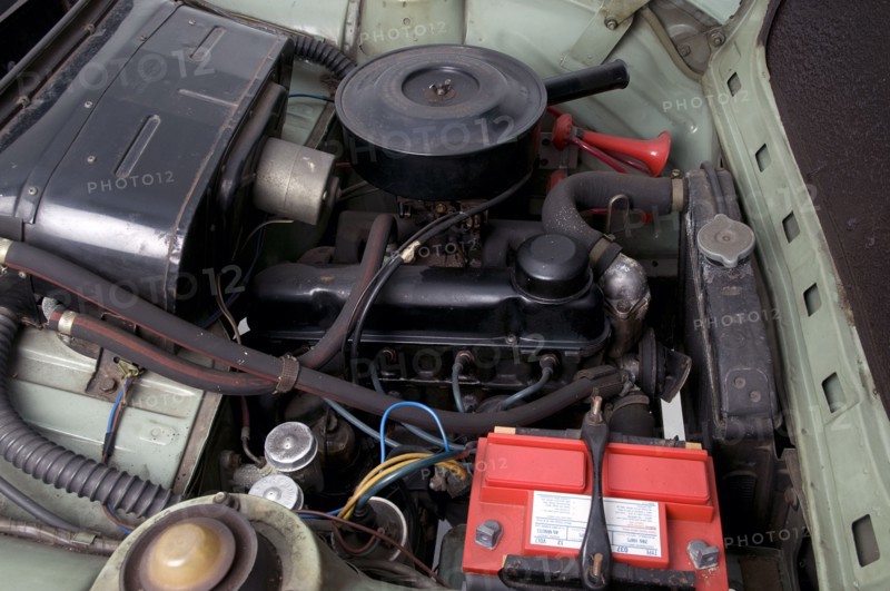 1966 Ford Anglia Super 105E engine Artist: Unknown.