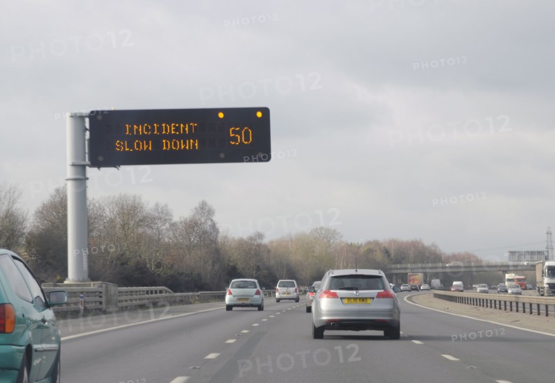 M27 Motorway Matrix overhead warning sign