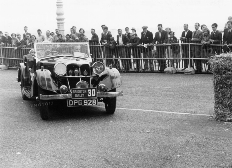 1937 Riley Lynx on the 1952 Brighton rally Artist: Unknown.